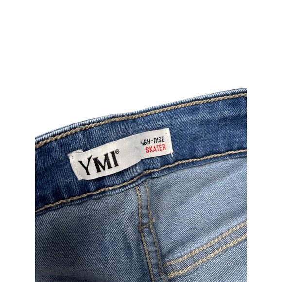 YMI High-Rise Skater Wide-Leg womans blue denim Jeans Size 3/26 SKU 9455 - Picture 3 of 13